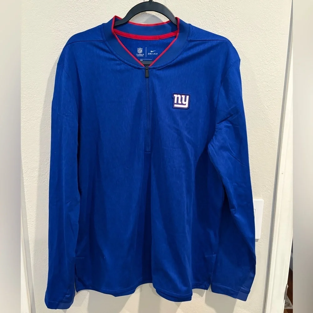 Nike New York Giants Sideline Coaches Half-Zip Pullover Jacket Men's Size M NWOT